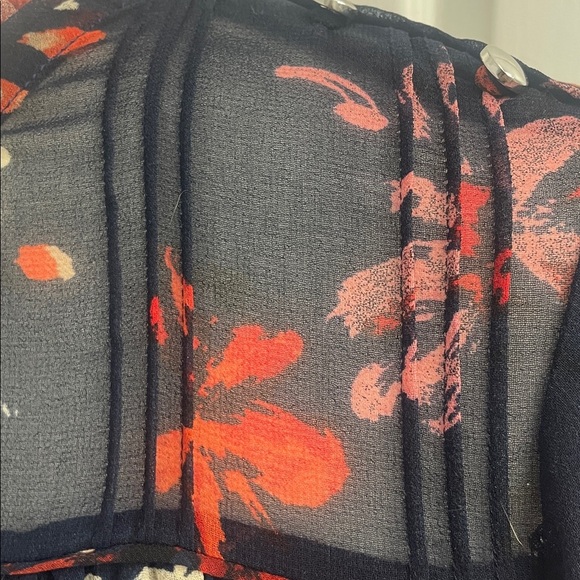 Wilfred Lourdes Floral Blouse - Red and Navy - Picture 12 of 16